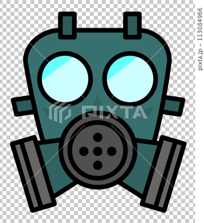 有害な細菌や雑菌や毒ガスの防毒ガスマスクのイラスト 有害な細菌や雑菌や毒ガスの防毒ガスマスクのイラスト 113084966
