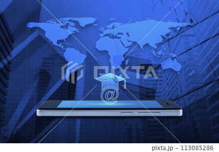 Study online concept, Elements of this image furnished by NASA 113085286