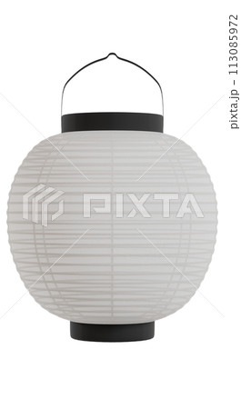 提灯 丸型 切り抜き 合成用 3Dレンダリング 提灯 丸型 切り抜き 合成用 3Dレンダリング 113085972