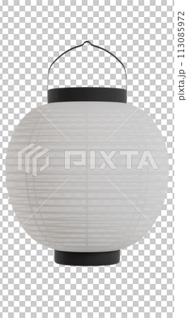 提灯 丸型 切り抜き 合成用 3Dレンダリング 提灯 丸型 切り抜き 合成用 3Dレンダリング 113085972