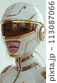 Humanoid robot with DNA modification, future cosmonaut, space discoverer. AI Generative 113087066