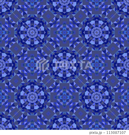 Vector low poly seamless pattern , abstract blue background, trendy, geometric, business luxury polygonal cover,  triangle style backdrop 113087107