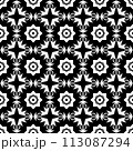 Abstract geometric black and white hipster fashion pillow pattern 113087294