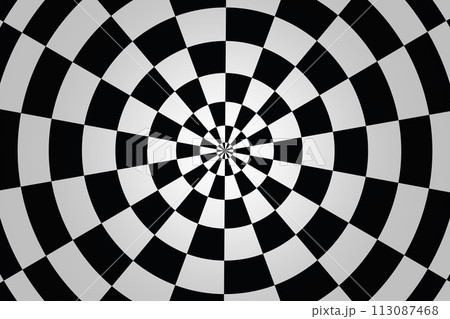 Circular checkerboard with vanishing point Circular checkerboard with vanishing point 113087468