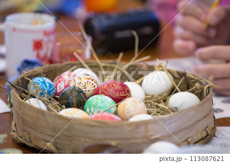 Paint Easter eggs Paint Easter eggs 113087621