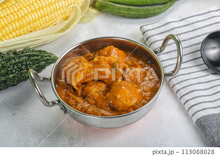 Indian cuisine - Kadai chicken masala Indian cuisine - Kadai chicken masala 113088028