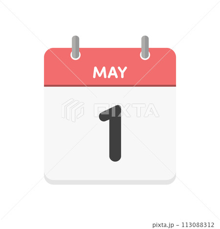 5月1日･MAY 1st の日めくりカレンダーのアイコン - 昭和の日･メーデー･5/1ののイメージ 113088312