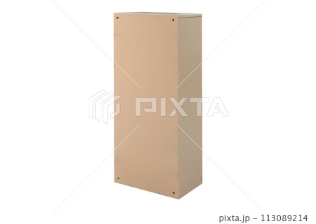 Mailboxes in the condo. metal mailbox with lockable center in condo. Mailbox on the white background isolated 113089214