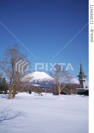 冬の有島記念館から羊蹄山を臨む 冬の有島記念館から羊蹄山を臨む 113089471