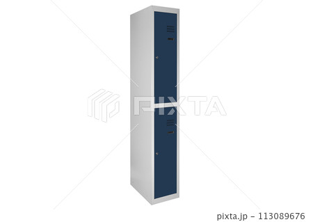 Blue lockers for locker room. Change room metal box 113089676