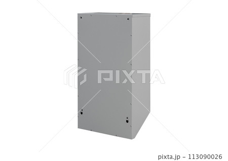 Mailboxes in the condo. metal mailbox with lockable center in condo. Mailbox on the white background isolated 113090026