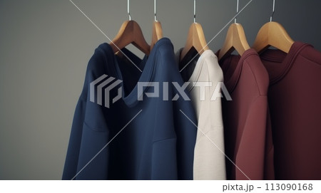 Elegant Folded Sweatshirts 113090168