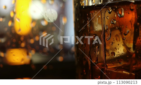 Whiskey Glass with Golden Ambiance Whiskey Glass with Golden Ambiance 113090213