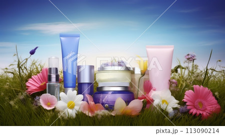 Cosmetics in Bloom: Skincare Outdoors Cosmetics in Bloom: Skincare Outdoors 113090214
