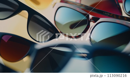 Close-up of Chic Eyewear Collection Close-up of Chic Eyewear Collection 113090216
