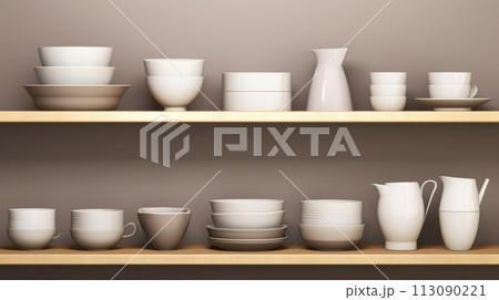 Elegant White Ceramic Collection 113090221