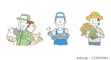 畜産水産農業に従事する人 畜産水産農業に従事する人 113091063