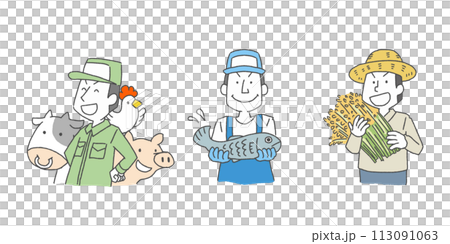 畜産水産農業に従事する人 畜産水産農業に従事する人 113091063