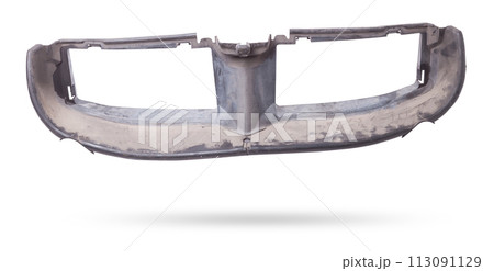 Air duct to the radiator of the car engine from rubber and black plastic. Sale of spare parts. 113091129