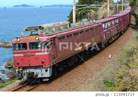4093レ　EF81 403牽引コンテナ列車　薩摩大川～西方 113091715