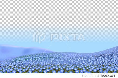 Background with mounds of nemophila 113092384