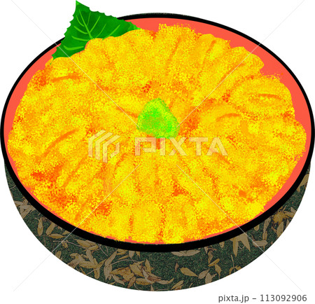 ウニ丼のイラスト 113092906