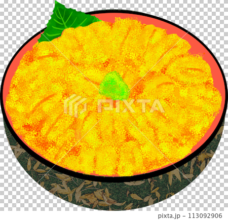 ウニ丼のイラスト 113092906