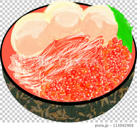 Illustration of seafood bowl Illustration of seafood bowl 113092908