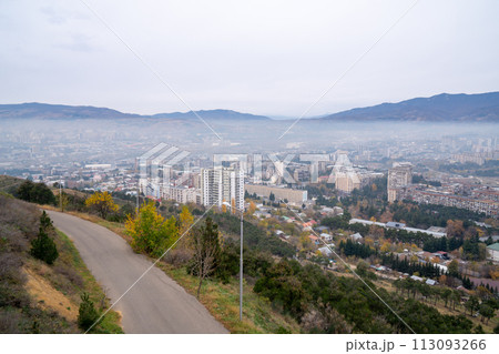 Residential area of Tbilisi, multi-storey buildings in Gldani and Temka Residential area of Tbilisi, multi-storey buildings in Gldani and Temka 113093266