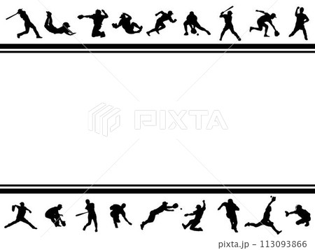 野球チームの対戦フレーム 野球チームの対戦フレーム 113093866