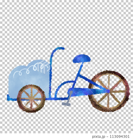 三輪車のカラフルなイラスト 113094301