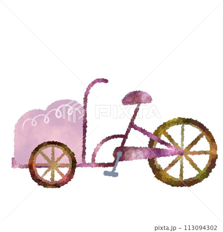 三輪車のカラフルなイラスト 113094302