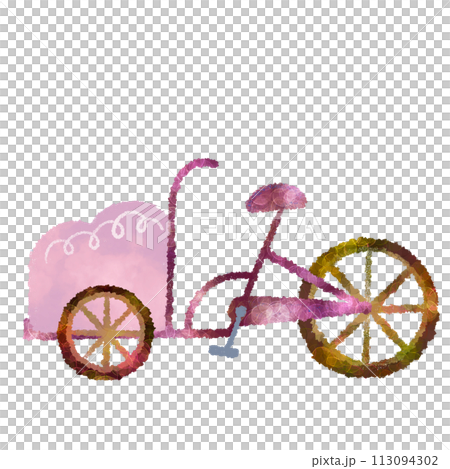 三輪車のカラフルなイラスト 113094302