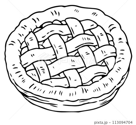 アップルパイ線画 アップルパイ線画 113094704