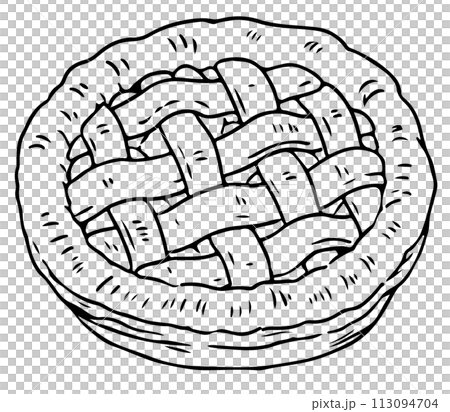 アップルパイ線画 アップルパイ線画 113094704