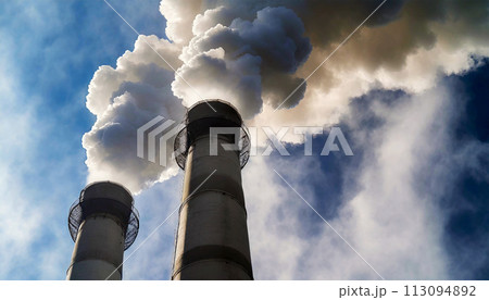 Pollution From Industrial Fumes and Global Warming - Generative Ai 113094892