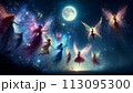 満月の下で妖精たちが舞う 113095300