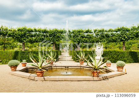 View of Frederiksborg castle park in Hillerod, Denmark 113096059