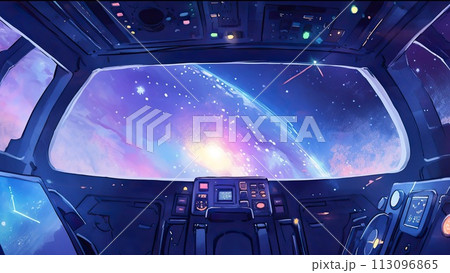 宇宙船のコックピットからの眺め_3 113096865