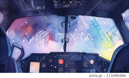 宇宙船のコックピットからの眺め_4 113096866