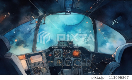 宇宙船のコックピットからの眺め_5 113096867