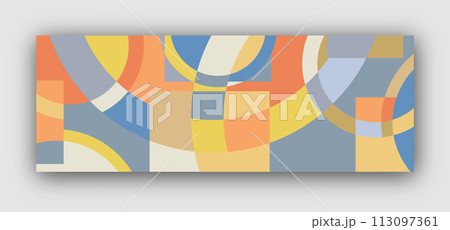 Abstract geometric mosaic background. The idea for the design of title pages, covers, books, brochures, leaflets, posters, booklets 113097361