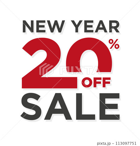 New Year sale in modern style 113097751