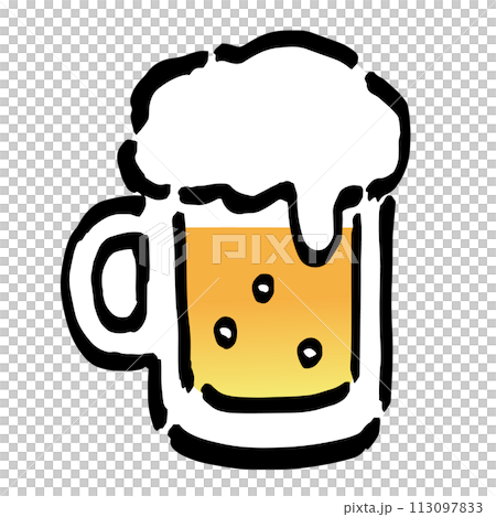 簡單的啤酒手繪插畫 113097833