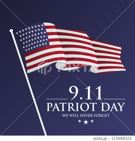 Patriot Day 9 11 USA Background Illustration with flag Patriot Day 9 11 USA Background Illustration with flag 113098323