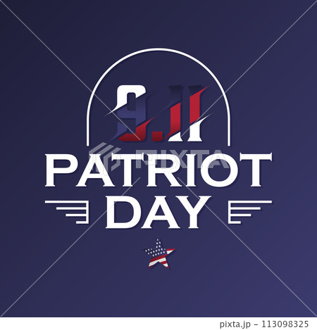 Patriot Day 9 11 USA emblem template background Patriot Day 9 11 USA emblem template background 113098325