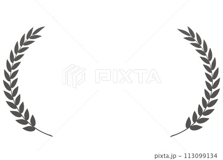 月桂樹のシンプルなフレームイラスト 月桂樹のシンプルなフレームイラスト 113099134