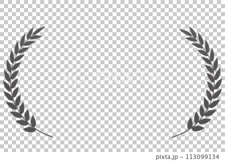 月桂樹のシンプルなフレームイラスト 月桂樹のシンプルなフレームイラスト 113099134