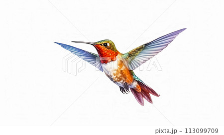 a calibri bird, showcasing its elegance and beauty in stunning detail. 113099709