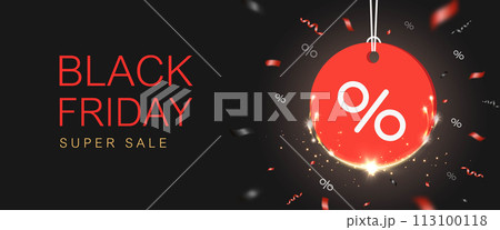 Black friday sale promotion banner with shiny balloons, Shopping sale and discount festive. Vector illustration Black friday sale promotion banner with shiny balloons, Shopping sale and discount festive. Vector illustration 113100118